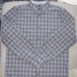 Gap Slim-Fit Button-Down Men's Shirt Gray XL
